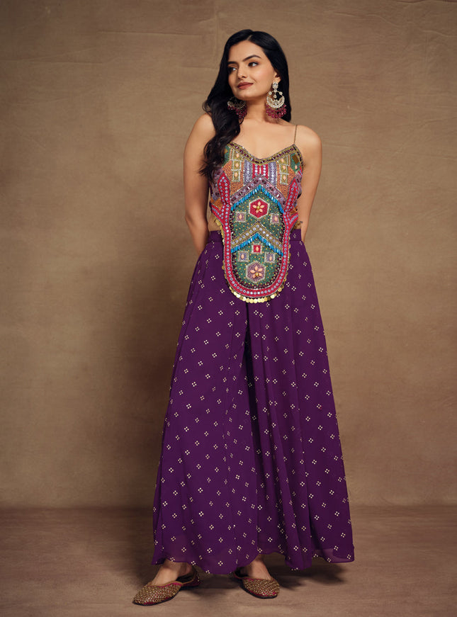 Wine Handwork Designer IndoWestern