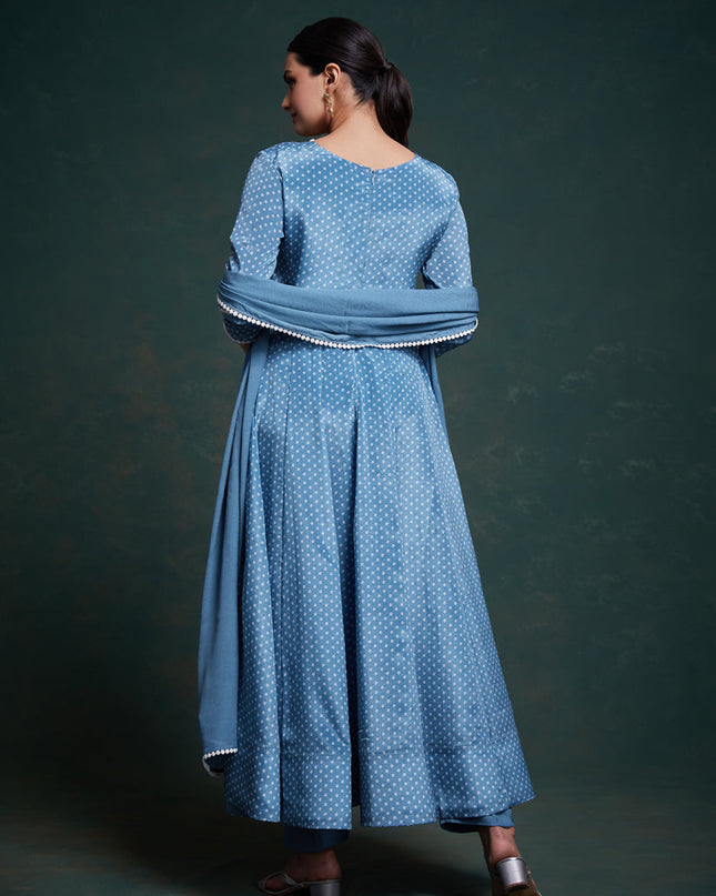 Sky Blue Readymade Festival Wear Suit