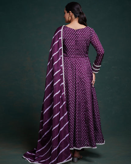 Purple Readymade Festival Wear Suit