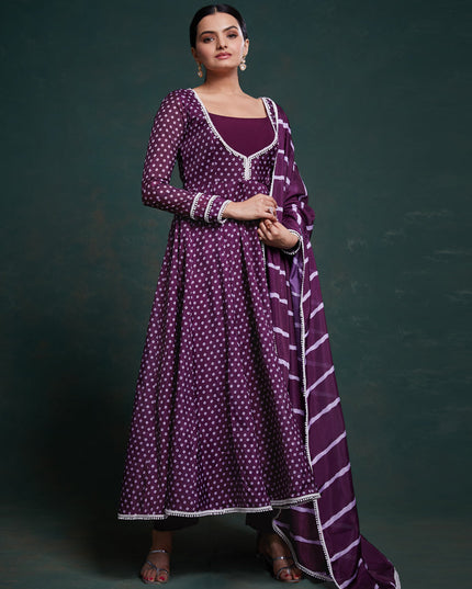 Purple Readymade Festival Wear Suit