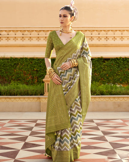 Multicolor Silk Zari Woven Saree for Festival
