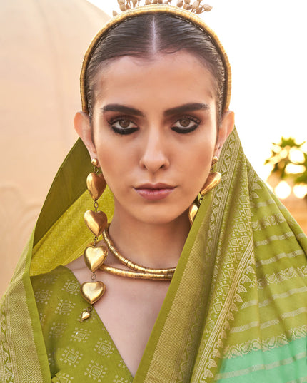 Multicolor Silk Zari Woven Saree for Festival