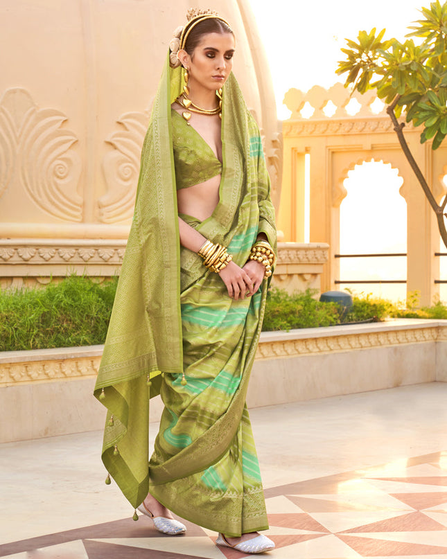 Multicolor Silk Zari Woven Saree for Festival