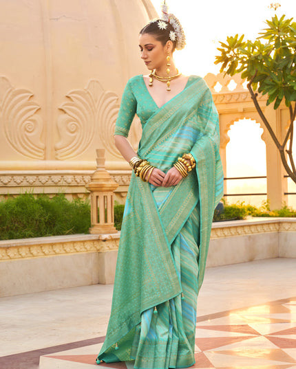 Multicolor Silk Zari Woven Saree for Festival