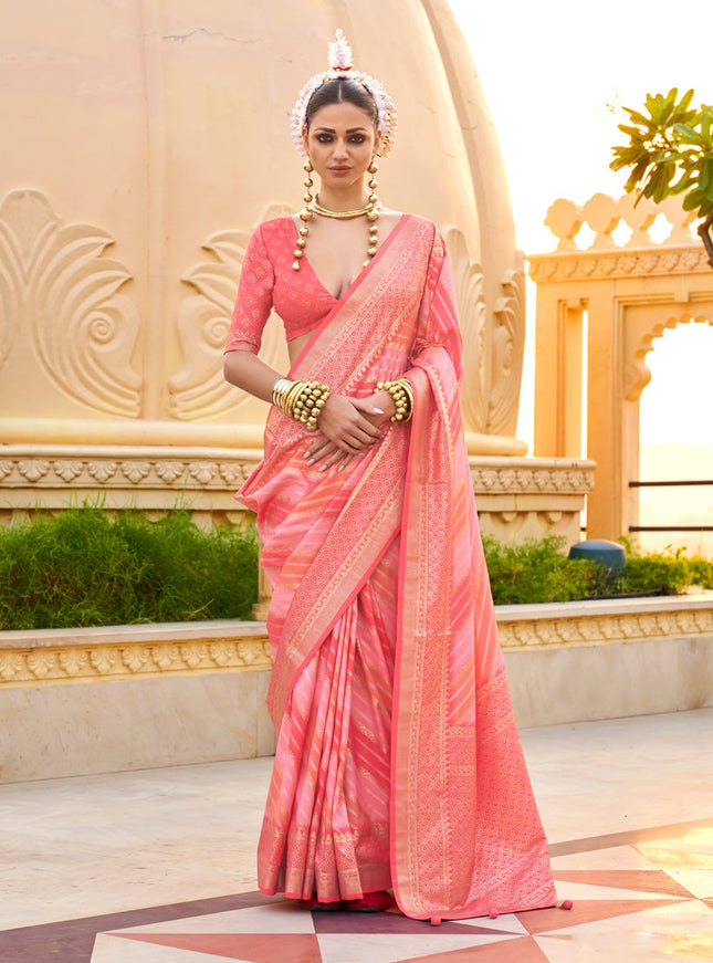 Multicolor Silk Zari Woven Saree for Festival