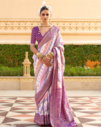 Multicolor Silk Zari Woven Saree for Festival