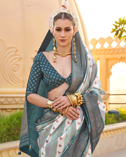 Multicolor Silk Zari Woven Saree for Festival