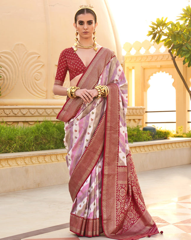 Multicolor Silk Zari Woven Saree for Festival