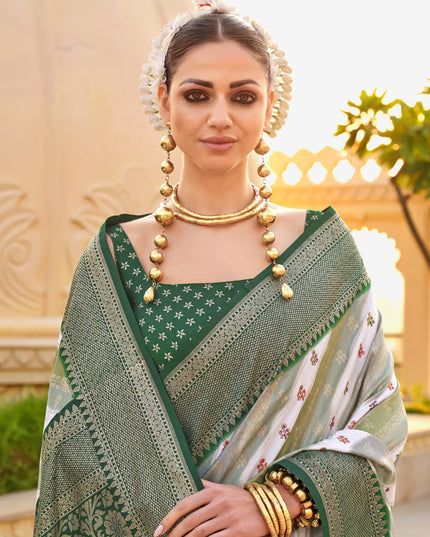 Multicolor Silk Zari Woven Saree for Festival