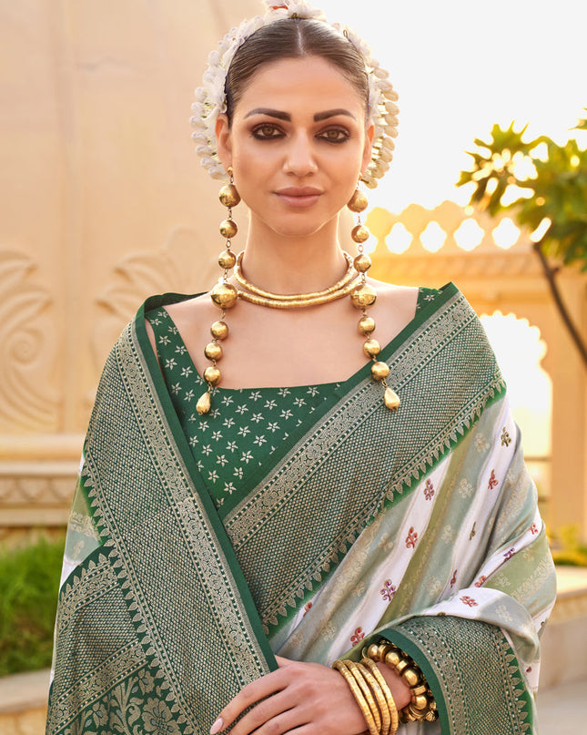 Multicolor Silk Zari Woven Saree for Festival