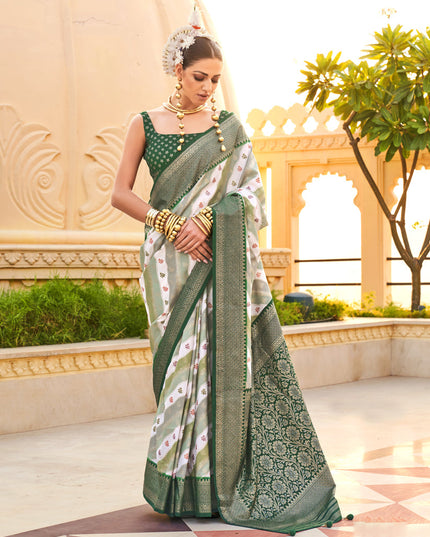 Multicolor Silk Zari Woven Saree for Festival